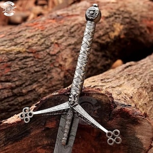 Custom Handmade Scottish Claymore Sword J2 Steel Highland Claymore Black Medieval Swords, Anniversary Gift Groomsmen, Personalized Gifts USA