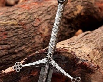 Custom Handmade Scottish Claymore Sword J2 Steel Highland Claymore Black Medieval Swords, Anniversary Gift Groomsmen, Personalized Gifts USA