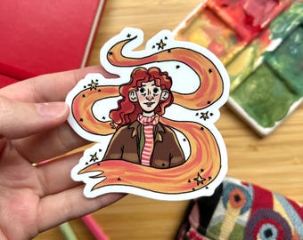Magic girl vinyl sticker