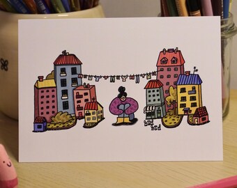 Never Quite Fitting In | Postcard A6/ Greeting Card/ Wall Decor