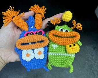 Handmade Crochet Ugly Cute Key Cover – Funny Universal Car Key Protector | Handcrafted Yarn Key Case