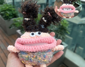 Handmade Crochet Knitted Plush Case for AirPods Pro 3 Cute Crochet Earphone Cover