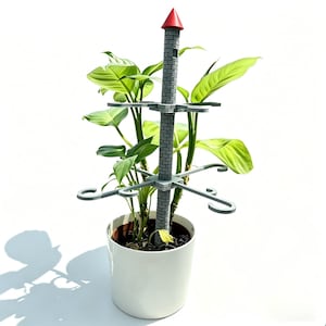 Enrejado para plantas con forma de castillo impreso en 3D, soporte modular apilable para plantas con ganchos de 2 tamaños, estaca para plantas trepadoras de interior y plantas en maceta.