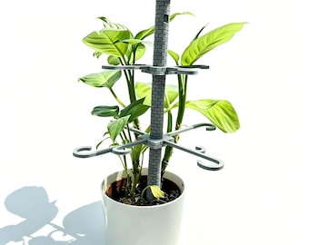 Enrejado para plantas con forma de castillo impreso en 3D, soporte modular apilable para plantas con ganchos de 2 tamaños, estaca para plantas trepadoras de interior y plantas en maceta.
