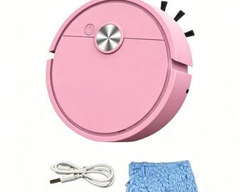 Mini Automatic Robot Vacuum | Hard Floor & Non-Pile Carpet Dust Cleaner, Simple Desk Cleaner, Pet Interactive Toy