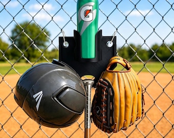 Baseball Softball Dugout Organizer, Detachable 3.2" Cup Holder, Fence Mesh Hook, Fence Mount Storage for Gloves Helmets Hats Bags Towels