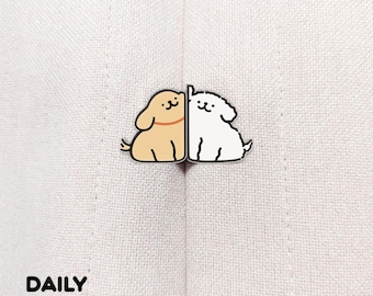 Cute Puppy Magnetic Curtain Tiebacks | Set of 2 Pairs | Acrylic Dog Curtain Holdbacks | Whimsical Window Decor for Dog Lovers