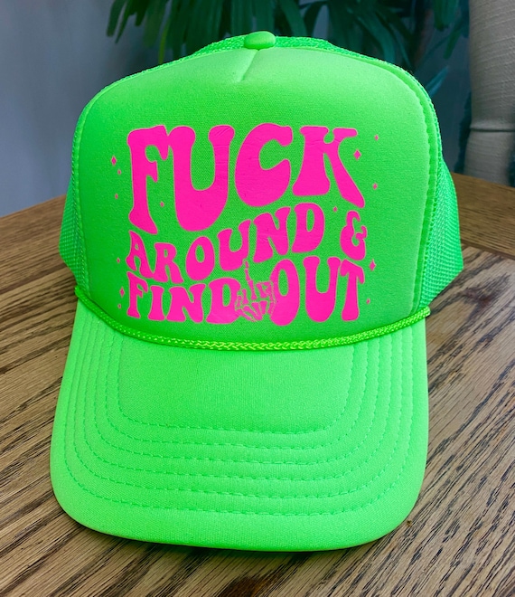 Fuck Around and Find Out SVG PNG | Sarcastic Hat Design | Retro Wavy SVG | Adult Humor | Sublimation Graphic | Cricut Silhouette Cut
