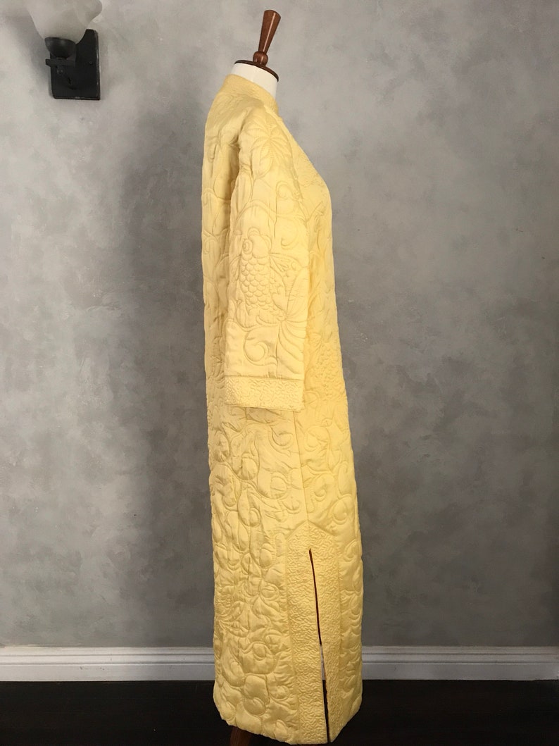 Quilted Chinese Robe with Koi Embroidery
