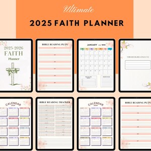 2025 Faith Planner | Digital Bible Study Planner | Christian Planner | Prayer Journal | Daily Devotional Planner | Scripture Tracker planner