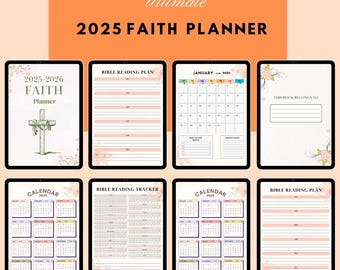 2025 Faith Planner | Digital Bible Study Planner | Christian Planner | Prayer Journal | Daily Devotional Planner | Scripture Tracker planner