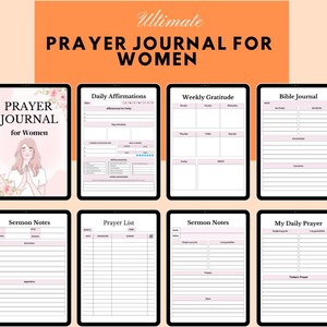 Prayer Journal | Digital Prayer Planner | Daily Scripture Journal | Faith Planner PDF | GoodNotes Prayer Journal | Christian Journal pdf