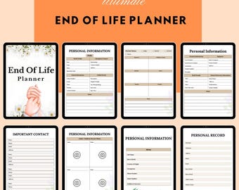 End of Life Planner | Printable Funeral Planning Checklist | Legacy Organizer | Important Documents Binder | Estate Planner | Death Binder