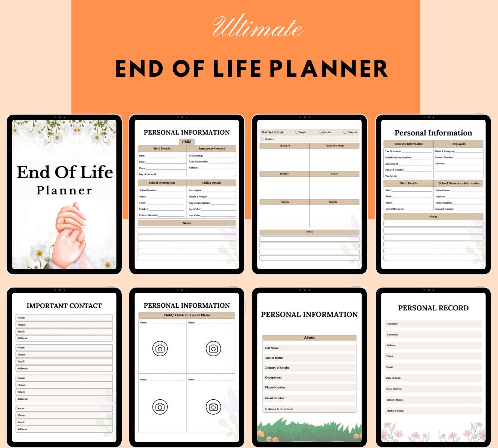 End of Life Planner | Printable Funeral Planning Checklist | Legacy ...