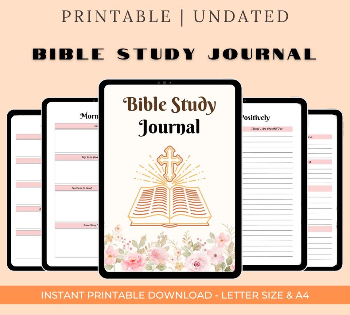 Bible Study Journal | Digital Bible Journal | Printable Faith Planner ...
