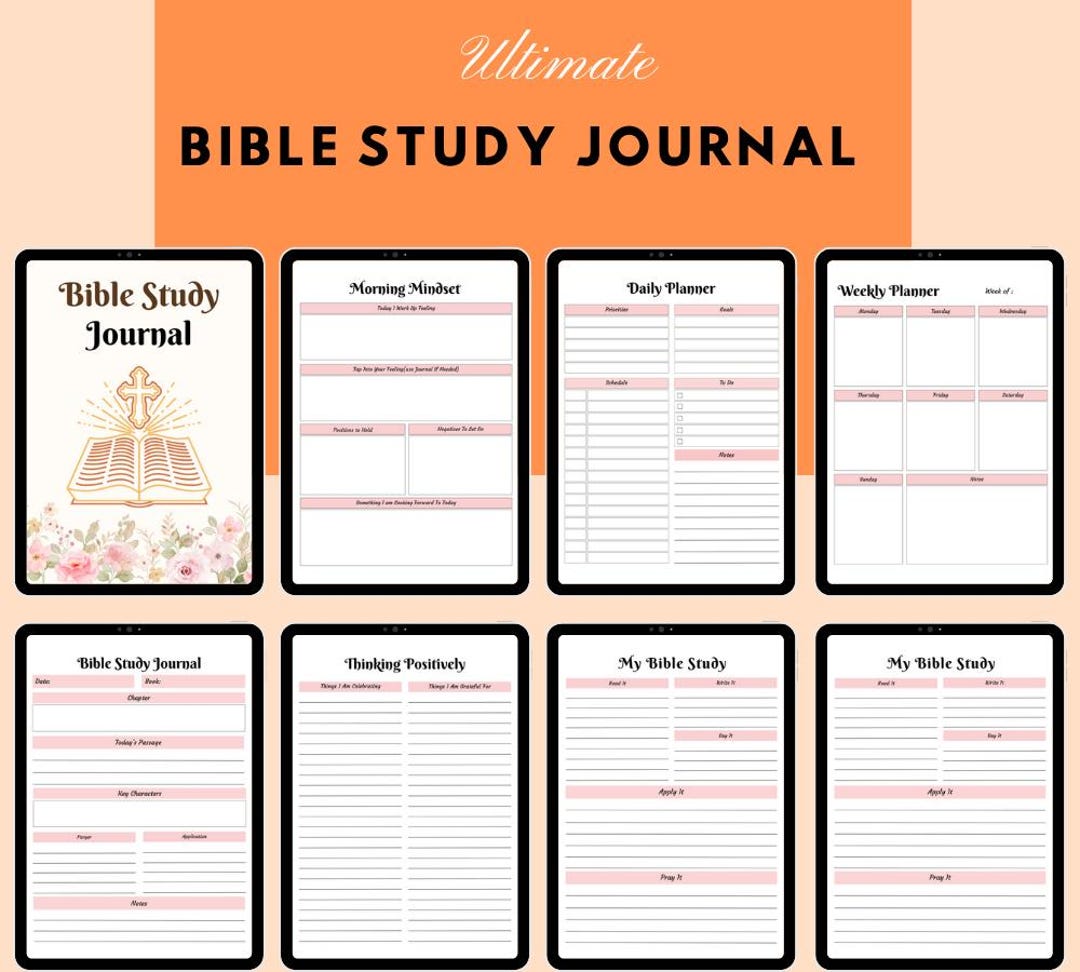 Bible Study Journal | Digital Bible Journal | Printable Faith Planner ...