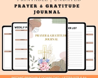 Diário de Oração e Gratidão, Agenda Digital, Diário de Fé, Diário Cristão, Caderno de Estudo Bíblico, Devocional Diário, GoodNotes PDF imprimir
