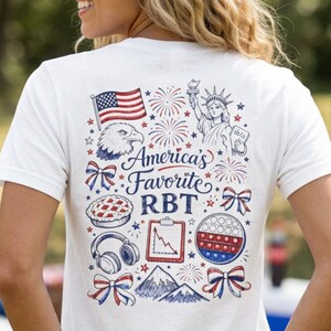 アメリカで人気のRBTコンフォートカラーTシャツ｜愛国的なABAシャツ｜登録行動技術者へのギフト｜かわいい応用行動分析シャツ