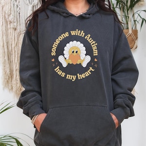 Autism Heart Comfort Colors Hoodie | BCBA Hoodie, RBT Sweatshirt Rbt Shirt, Autism Mom Hoodie, ABA Sweatshirt, Special Ed Teacher Sweatshirt