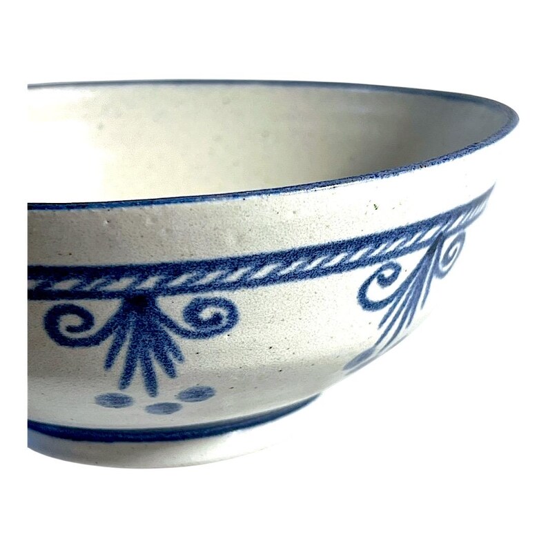 Bol en faïence mouchetée ivoire, bleu et blanc - Etsy France