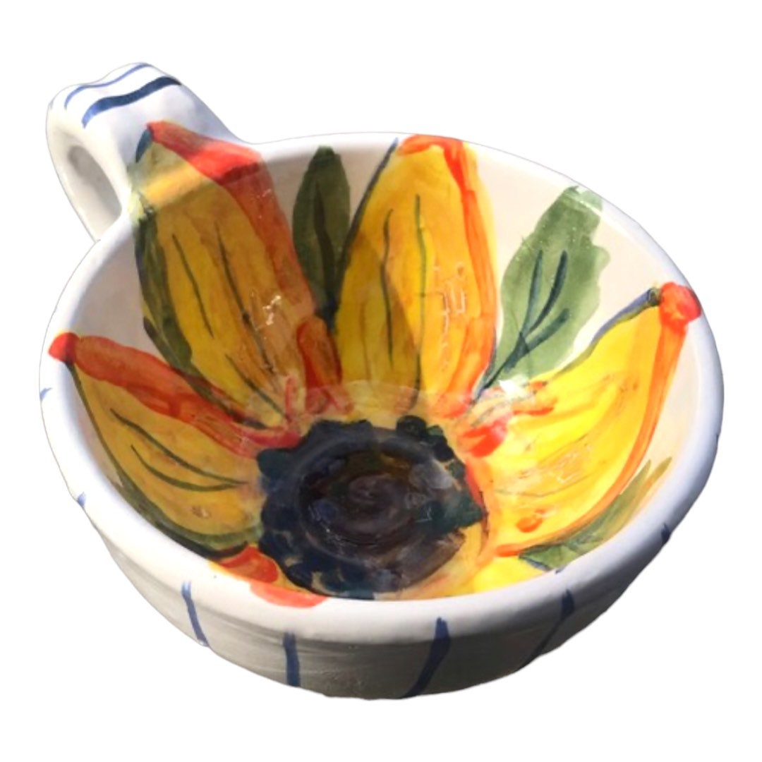 Sunflower Ceramic Mug and Plate Set / Chunky Tea & Coffee Cup – Peppery Home