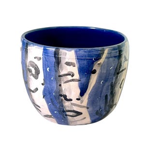 SALE Aspen Trees in the Snow with Blue Sky Pottery Bowl or Planter