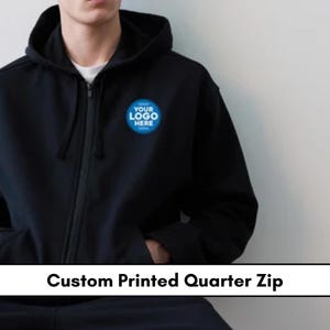 Custom Zip Up Hoodie, Custom Logo Hoodie, Custom Printed Hoodie, Team Logo Zip Up Hoodie, Personalized Hoodie, Your Text Hoodie