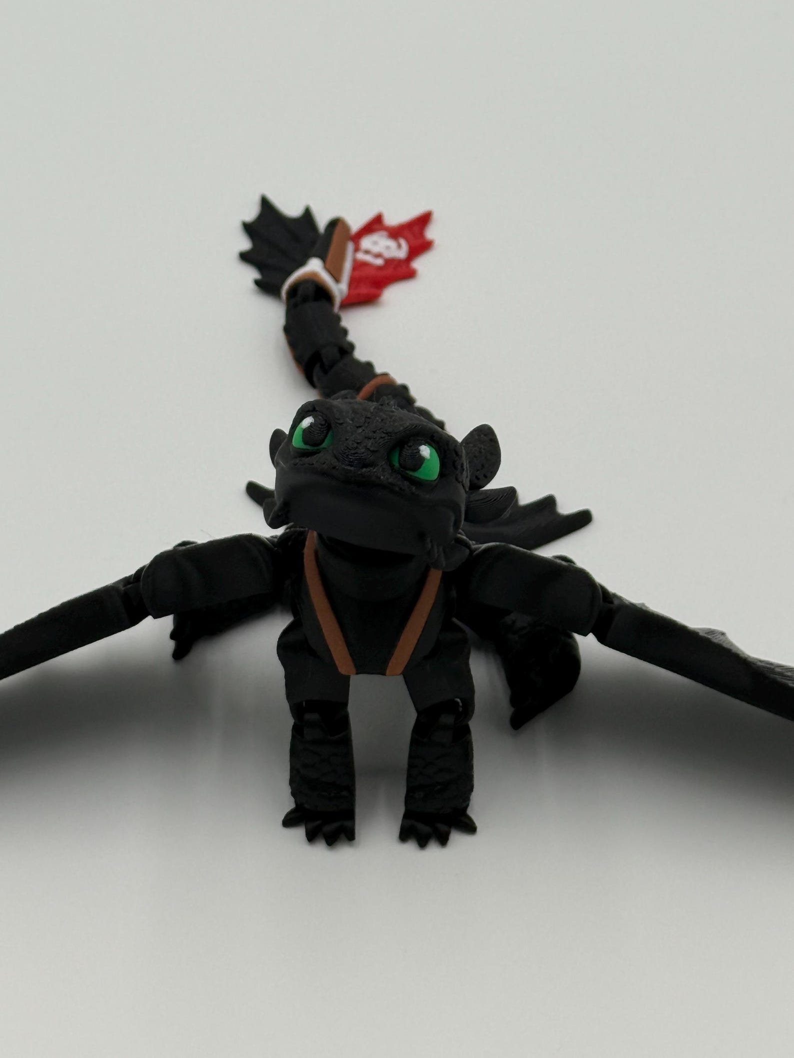 Poseable Toothless Dragon Figure – Night Fury Inspired, 3D Printed Desk ...