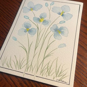 Carte de correspondance originale aquarelle