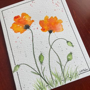 Carte de correspondance originale aquarelle