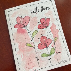 Carte de correspondance originale aquarelle