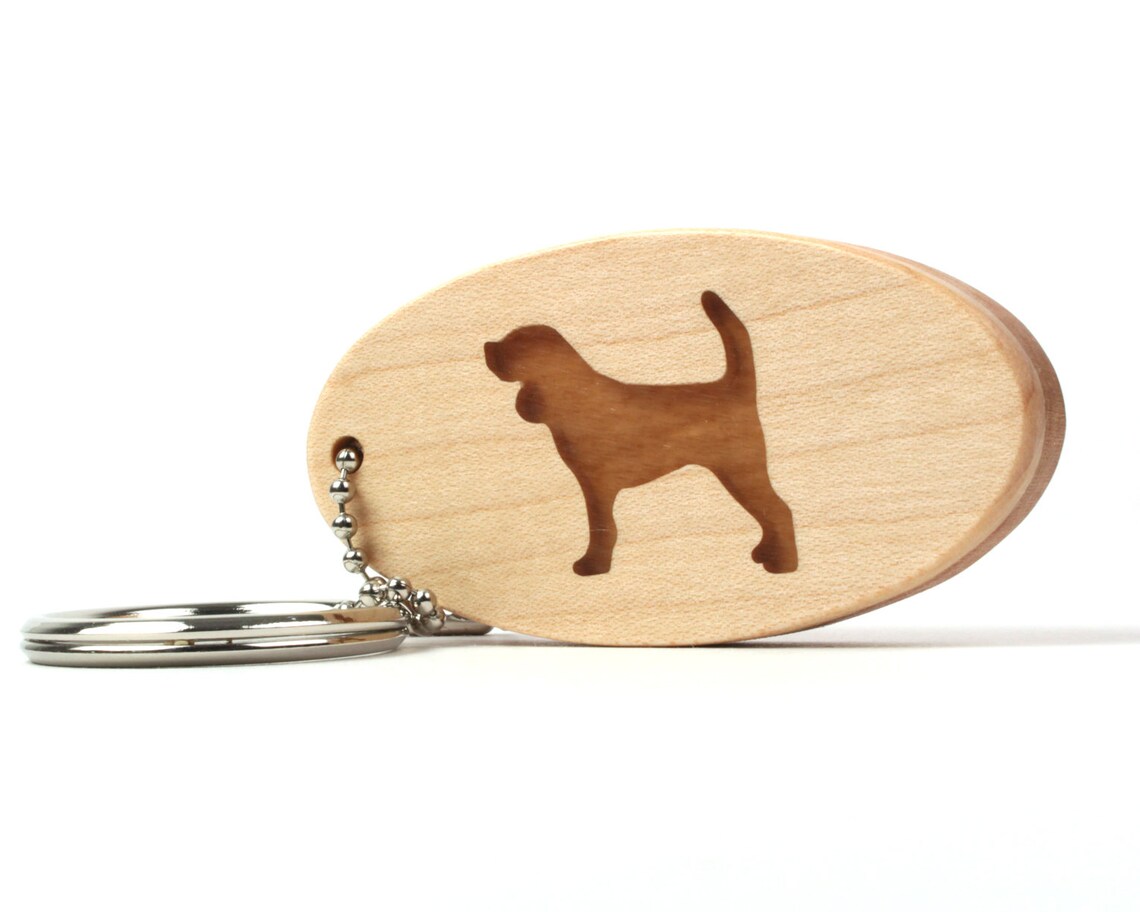 Beagle Key Chain Wood Dog Breed Key Ring Pet Key Fob Beagle Etsy