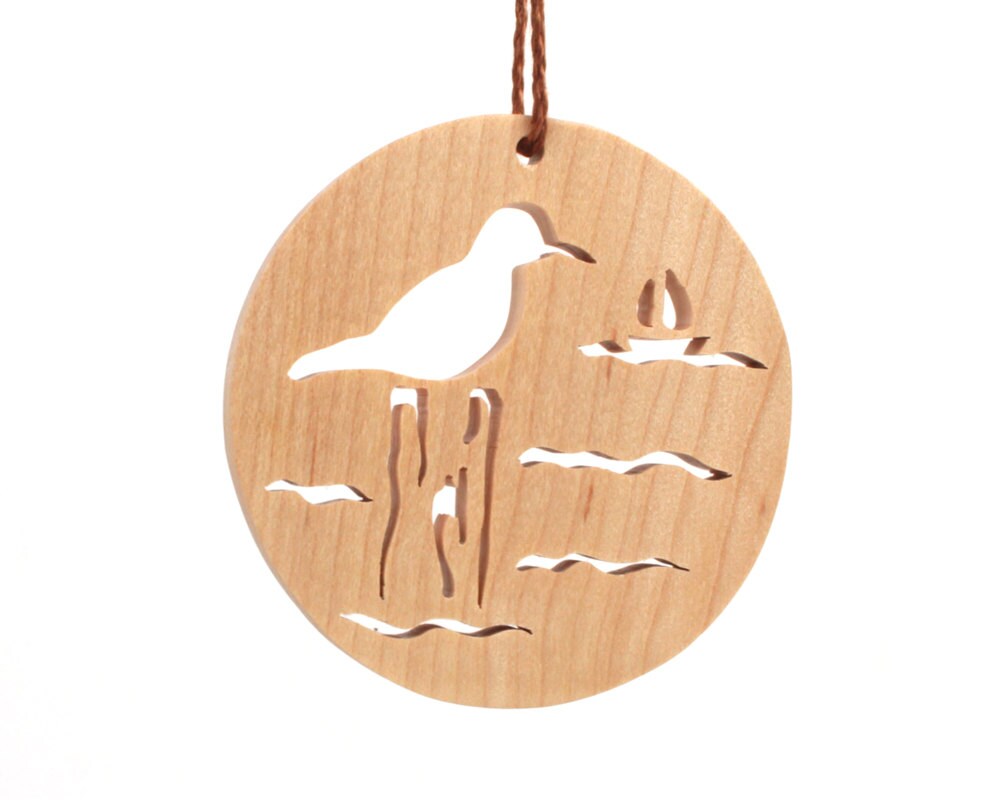 Ornamento de gaviota de madera ornamento náutico diámetro de | Etsy