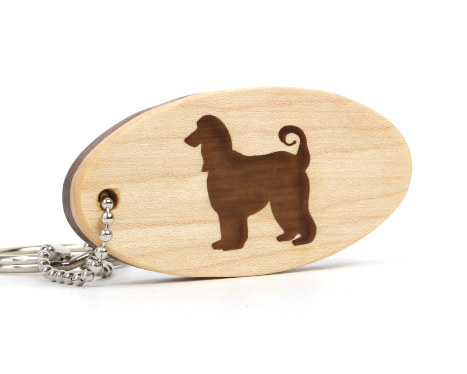 Afghan Hound Keychain Wood Dog Key Fob Wooden Pet Key Chain Etsy