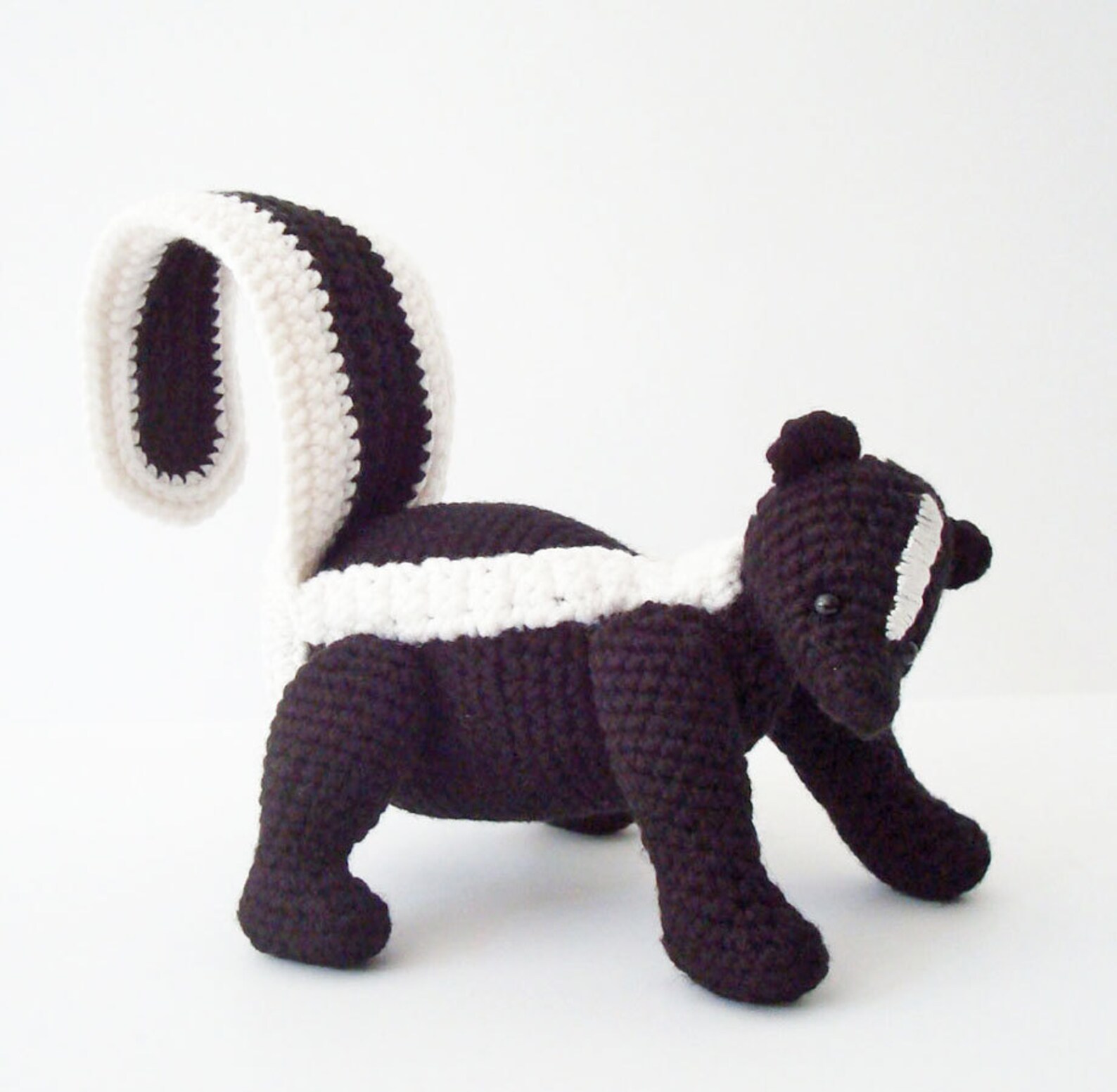Striped Skunk Crochet Pattern Amigurumi Skunk Woodland Animal Etsy