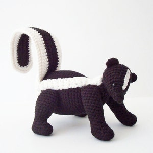 Striped Skunk Crochet Pattern Amigurumi Skunk Woodland Animal Digital