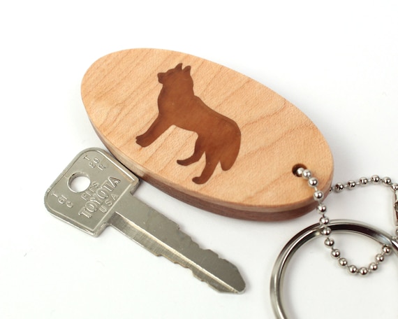 Graphics Siberian Husky Keyring Metal Key Holder Keychain with a dog Solid Key Pendant Key ring