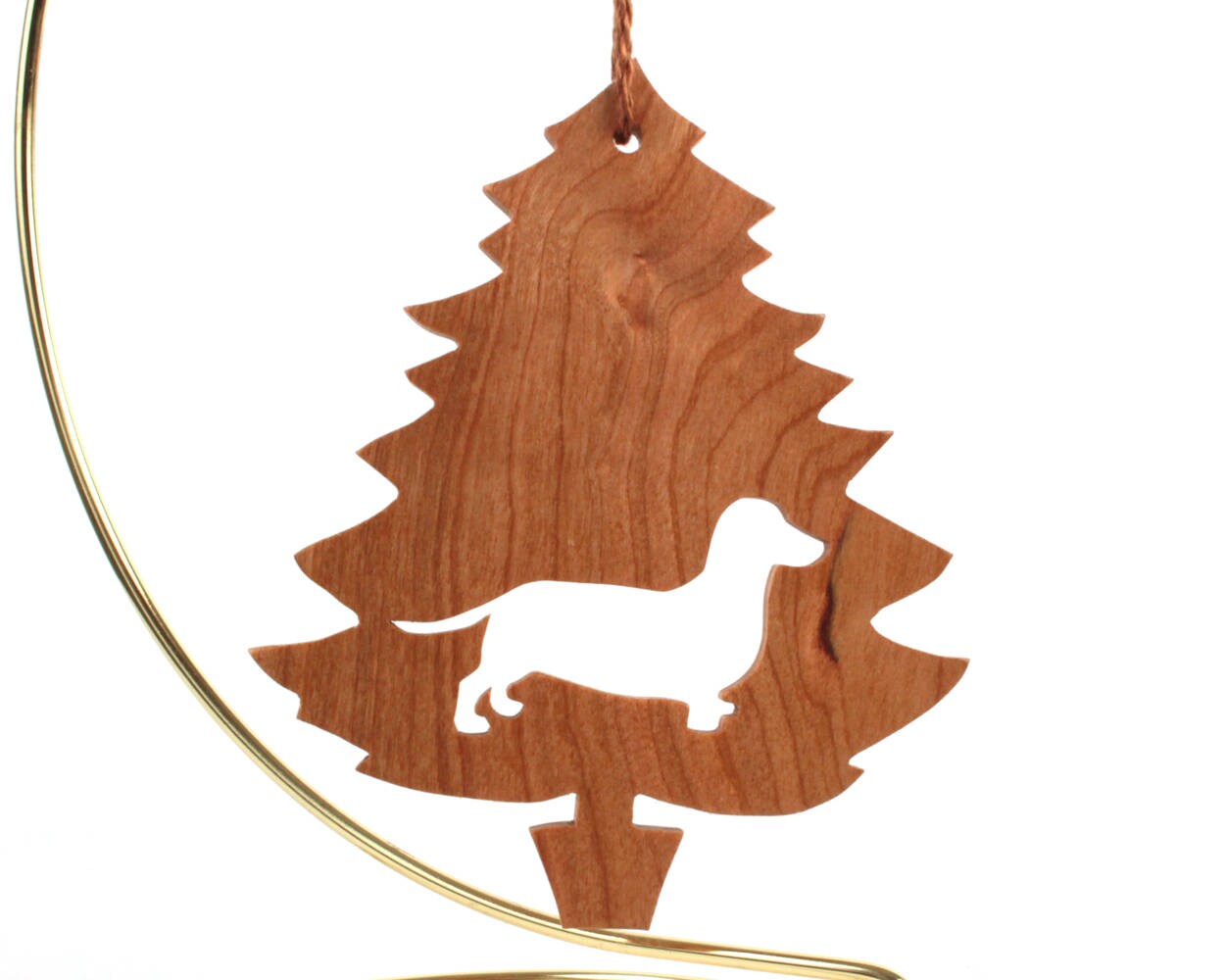 Dachshund Ornament Christmas Tree Silhouette Wood Dog Breed | Etsy