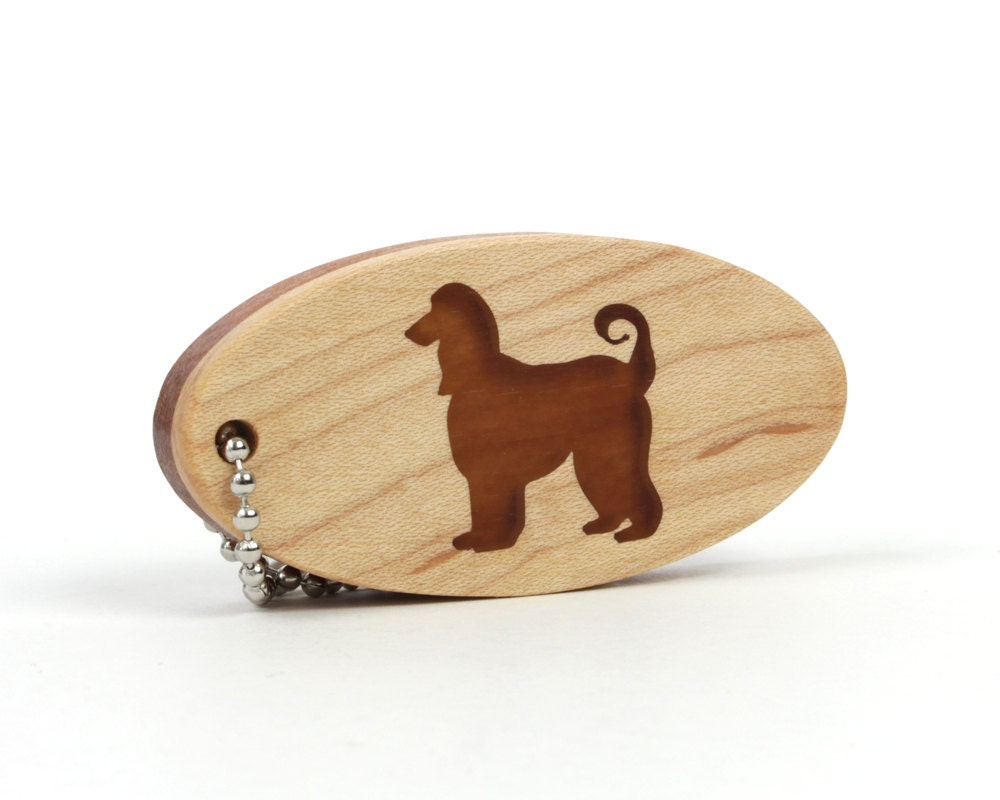 Afghan Hound Key Chain Wood Dog Breed Key Chain Wooden Pet Key Etsy