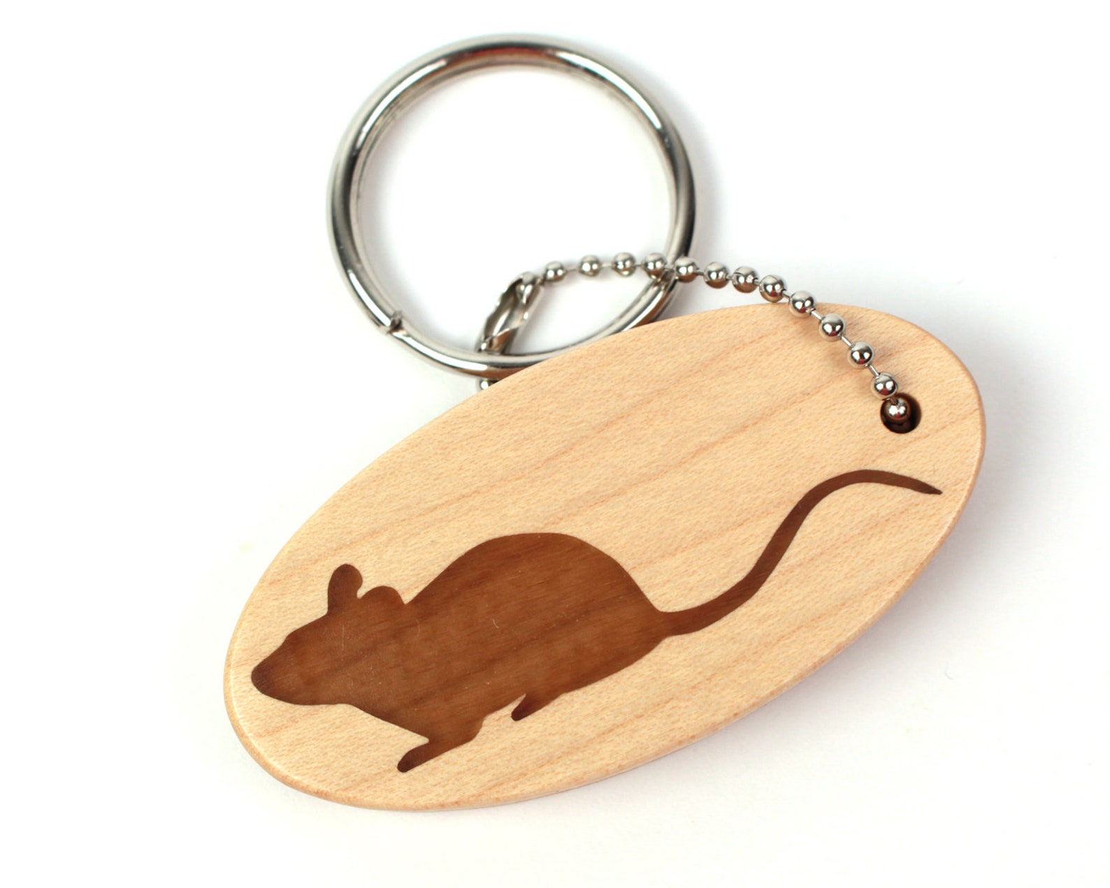 Mouse Key Chain Wood Rodent Key Ring Rat Key Ring Animal Etsy UK