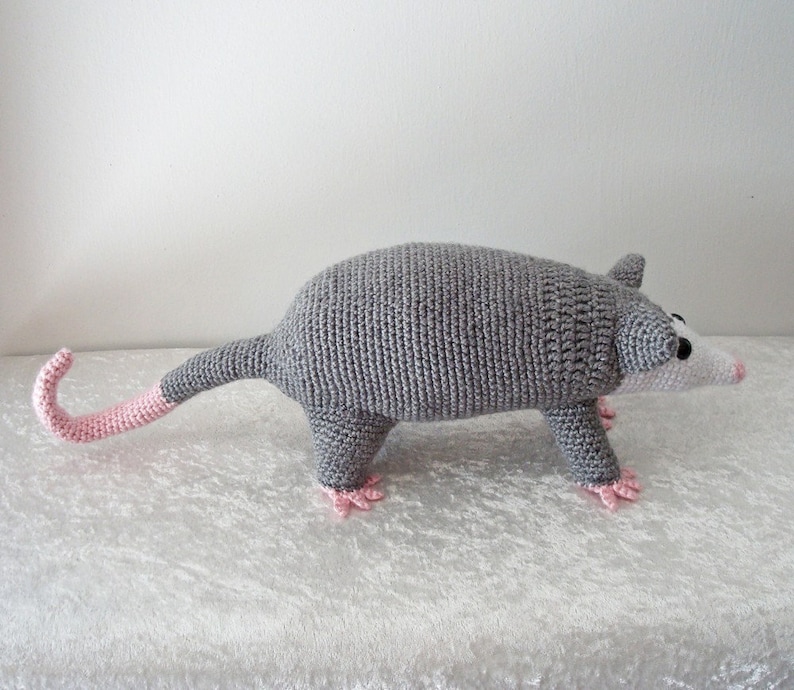 Opossum Crochet Pattern Possum Woodland Amigurumi Animal Digital Download Crochet Pattern Adobe Pdf File image 4