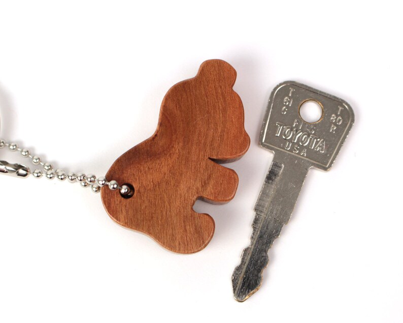 Teddy Bear Silhouette Key Chain Wood Scroll Saw Outline - Etsy