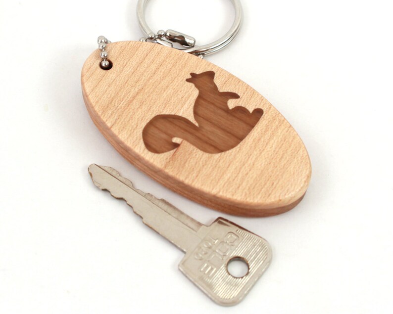 Houten eekhoorn sleutelhanger bos dieren accessoires houten Etsy