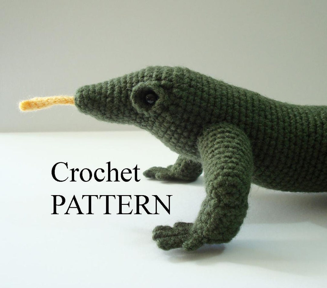 Komodo Dragon Crochet Pattern Amigurumi Komodo Dragon Stuffed Komodo Dragon Pattern Crochet Lizard Pattern Adobe Pdf File Etsy UK