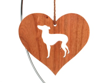 Wooden Italian Greyhound Ornament, Dog Christmas Decoration, Pet Memorial, Dog Breed Ornament, Cherry