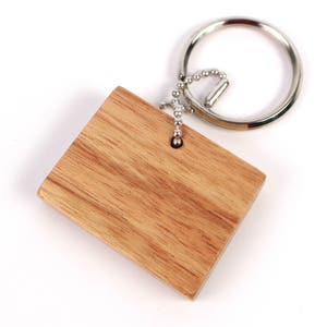 Wooden Wyoming State Key Chain, Wyoming Silhouette, USA State Outline, Wyoming Key Fob, Canarywood image 4