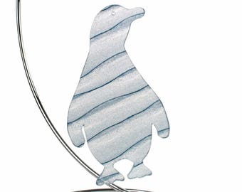 Penguin Ornament, Wildlife Silhouette, Antarctic Animal Ornament, Wild Animal, Penguin Decoration, Recycled Varia Ecoresin