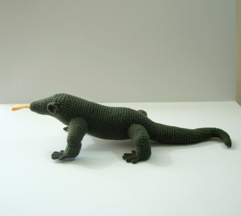 Komodo Dragon Crochet Pattern Amigurumi Komodo Dragon Stuffed Komodo Dragon Pattern Crochet Lizard Pattern Adobe Pdf File image 2