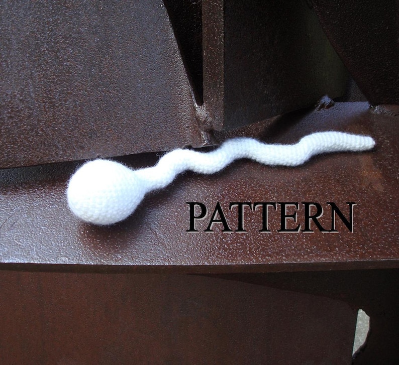 Sperm Crochet Pattern Amigurumi Sperm Pattern Crochet Stuffed Sperm Pattern Science Crochet Pattern Digital Download Adobe Pdf File image 1