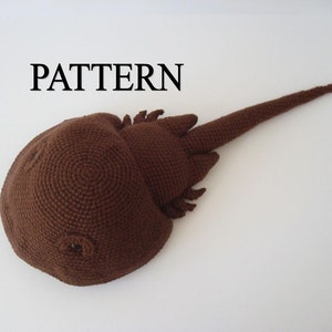 Horseshoe Crab Crochet Pattern Amigurumi Horseshoe Crab Ocean Animal Digital Download Crochet Pattern Stuffed Horseshoe Crab Pattern Pdf